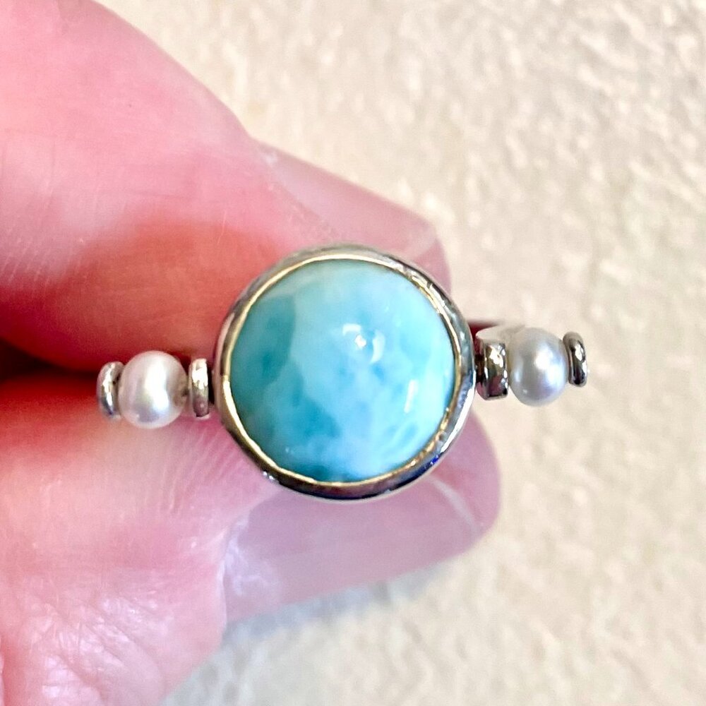 MARAHLAGO HIDEAWAY LARIMAR RING - Picture 4 of 4